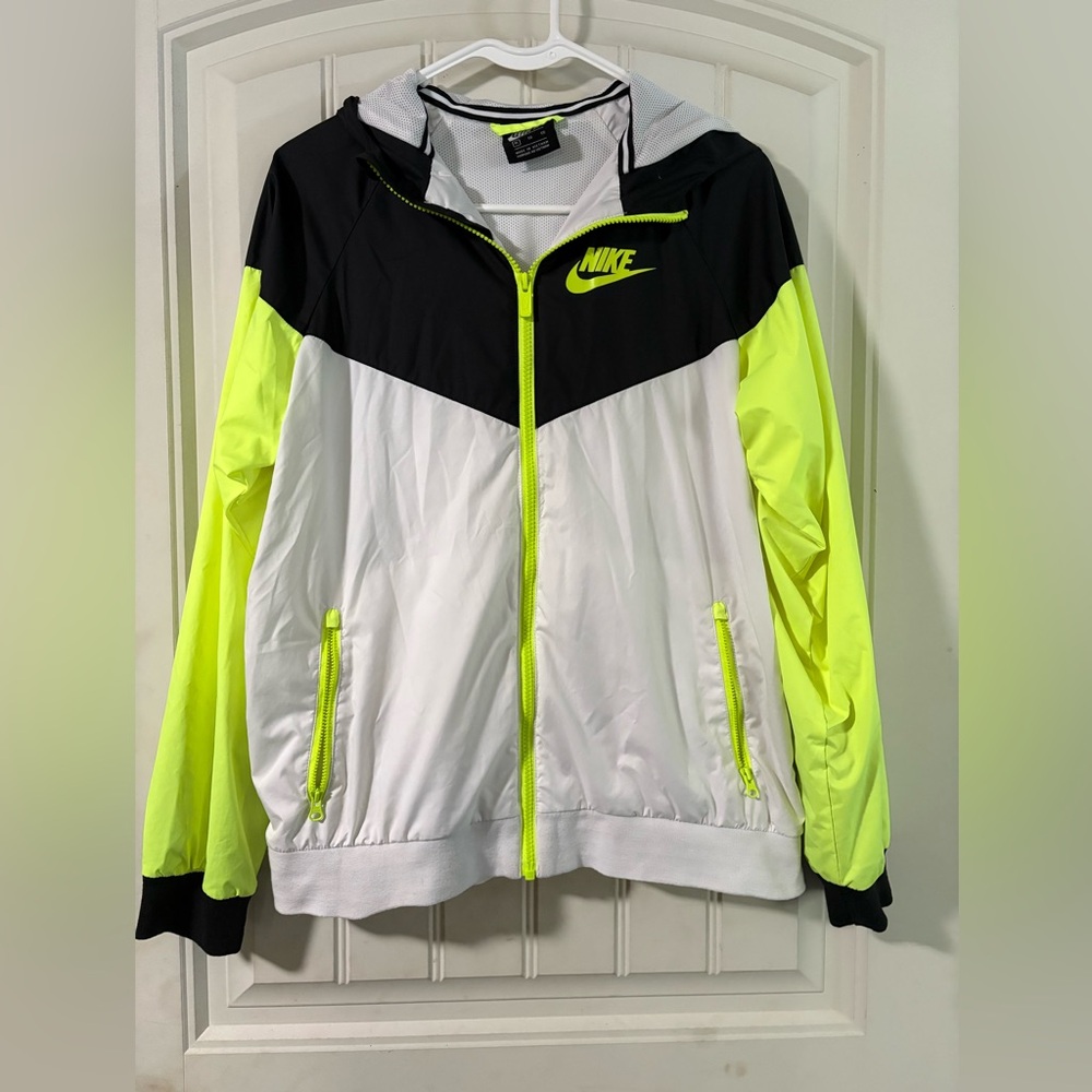 Nike Black and Neon Yellow Jacket Youth XL